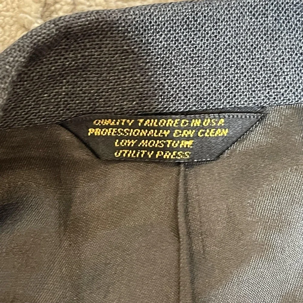 John Weitz Palm Beach Mens Big‎ Tall 44L Gray Blazer Gold Crest Buttons USA Made
